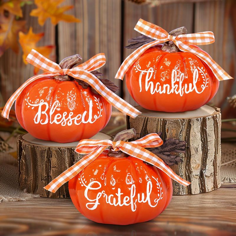 Pumpkin Set - Grateful - Thankful - Blessed