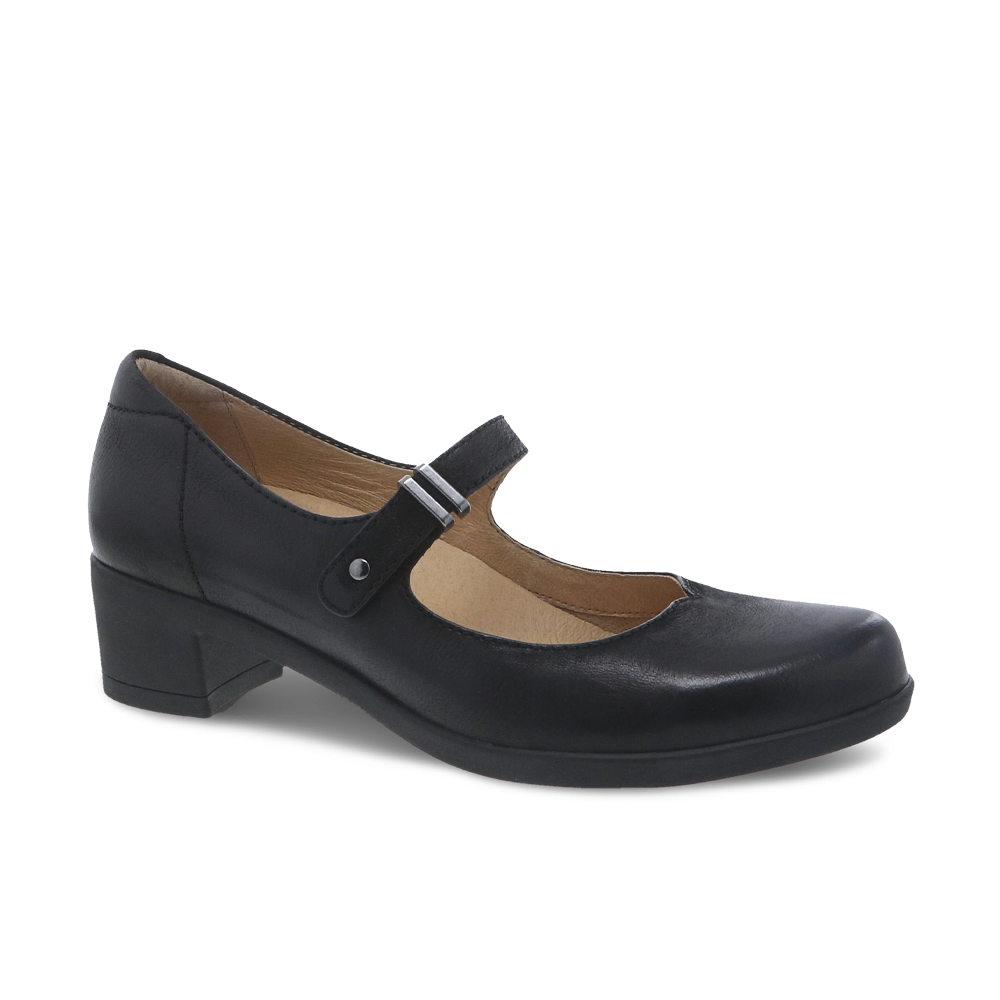 Catalina Collette Wide Black Burnished Nubuck