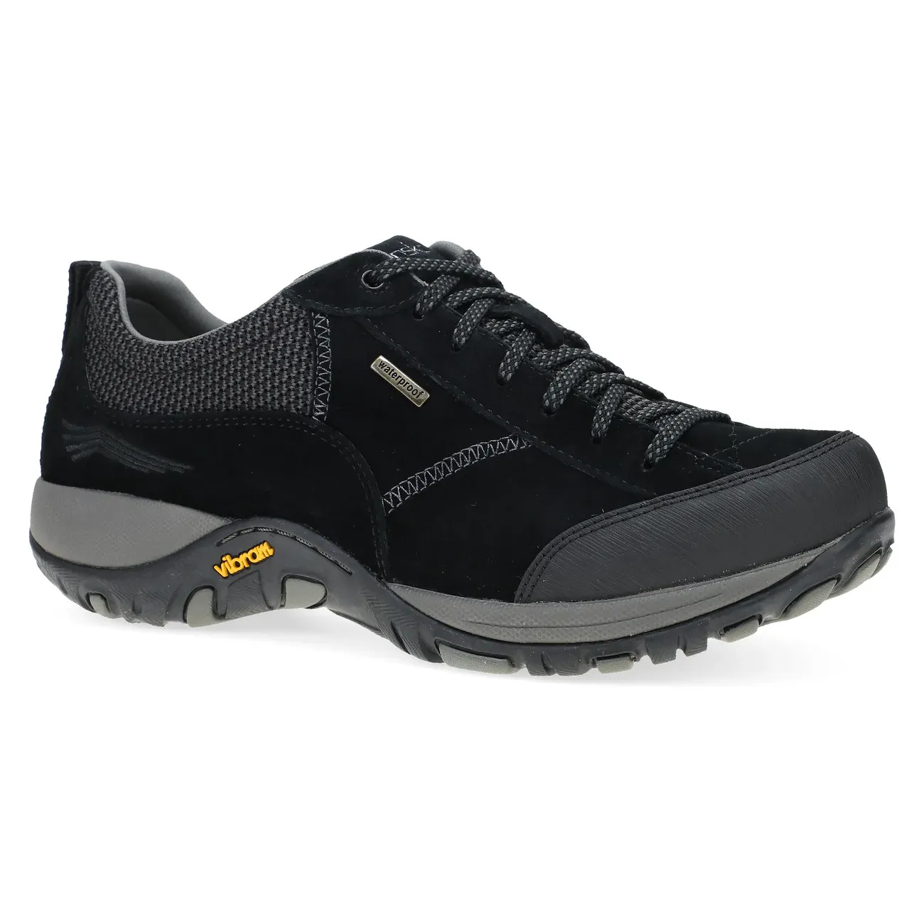 Portland Pippy Wide Black Waterproof Burnished Suede