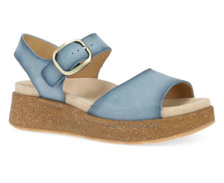 Bianca Blue Burnished Suede