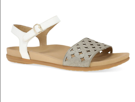 Jodie Platino/White Leather