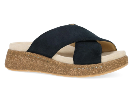 Bridget Black Burnished Suede