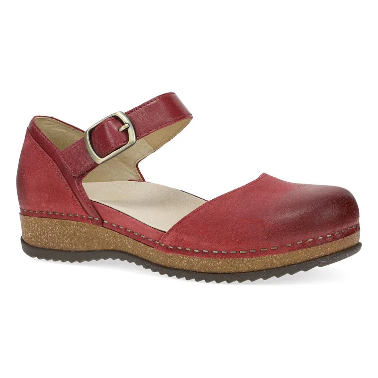 Melrose Mae Red Burnished Suede