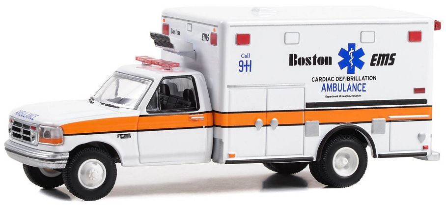 1/64 Boston, MA EMS Cardiac Defibrillation 1994 Ford F-350 Ambulance