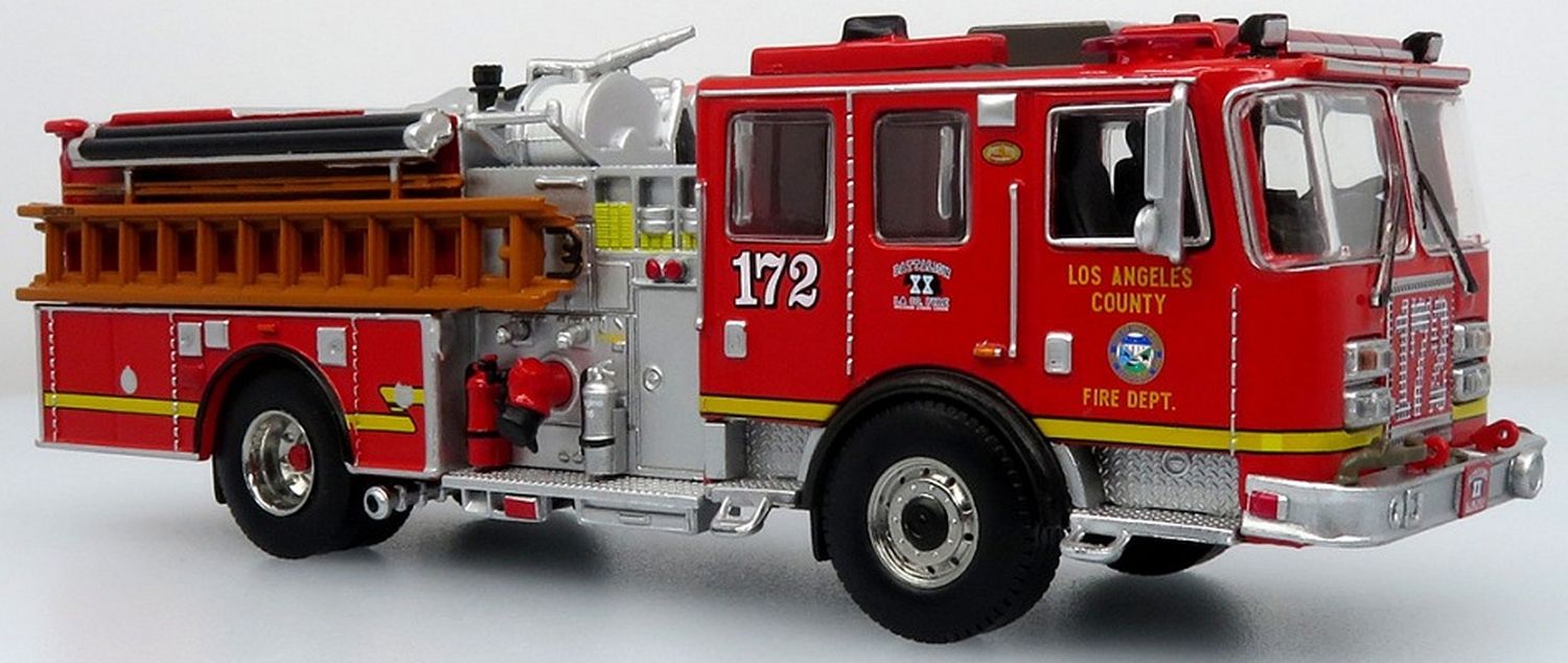 1/64 scale diecast metal Los Angeles County Fire Department KME Predator Fire Engine #172