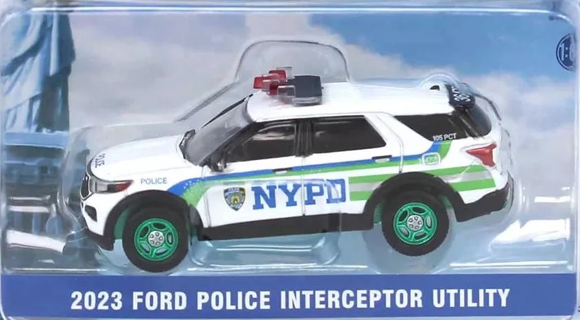 GREEN MACHINE CHASE - 1/64 NYPD 2023 Ford Police Interceptor Utility