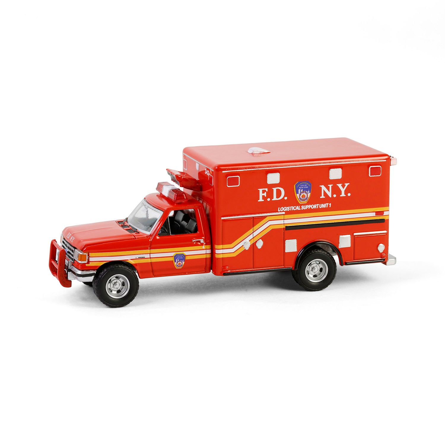 1/64 FDNY Logistical Support Unit 1989 Ford F-350 Ambulance