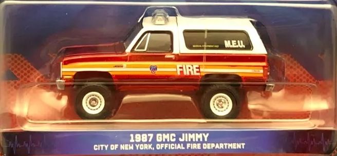 1/64 CHROME CHASE Metallic Red Paint -  FDNY M.E.U. (Medical Equipment Unit) 1987 GMC Jimmy