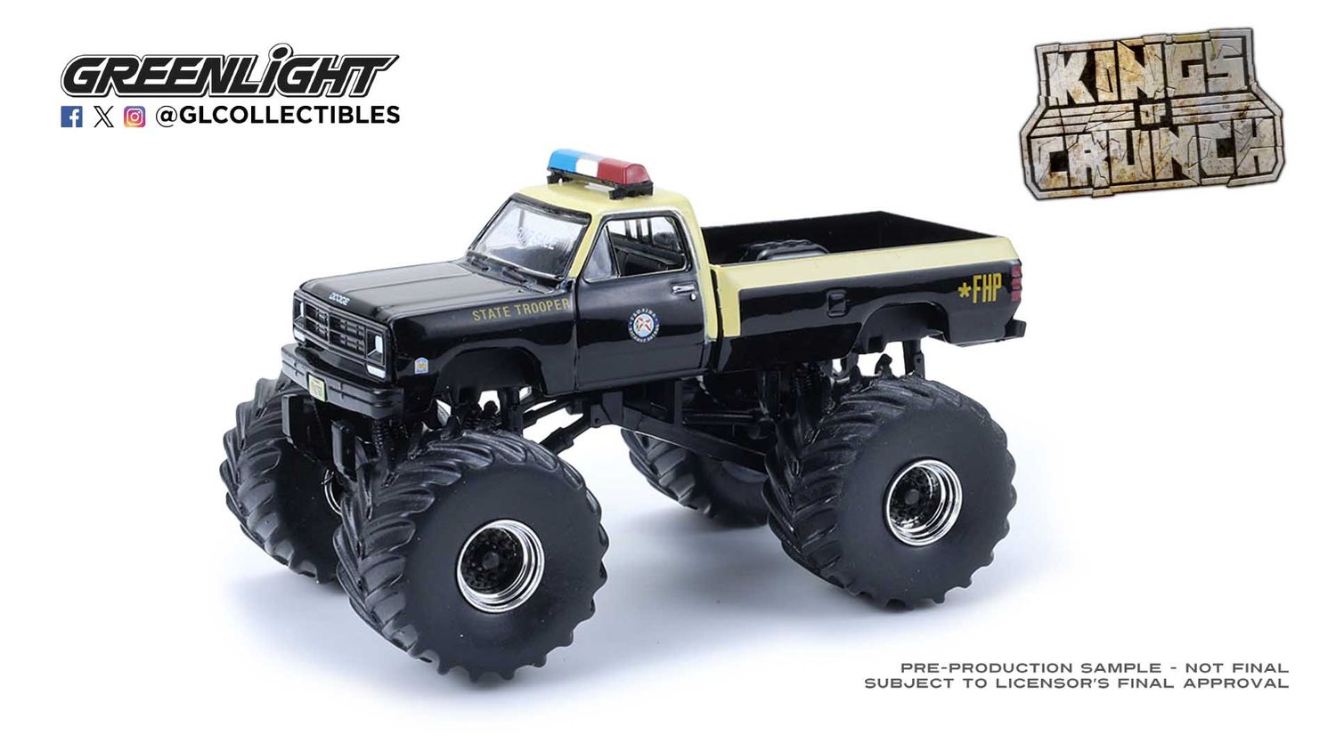 Kings of Crunch - 1/64 Florida Highway Patrol 1983 Dodge Ram W350 Monster Truck