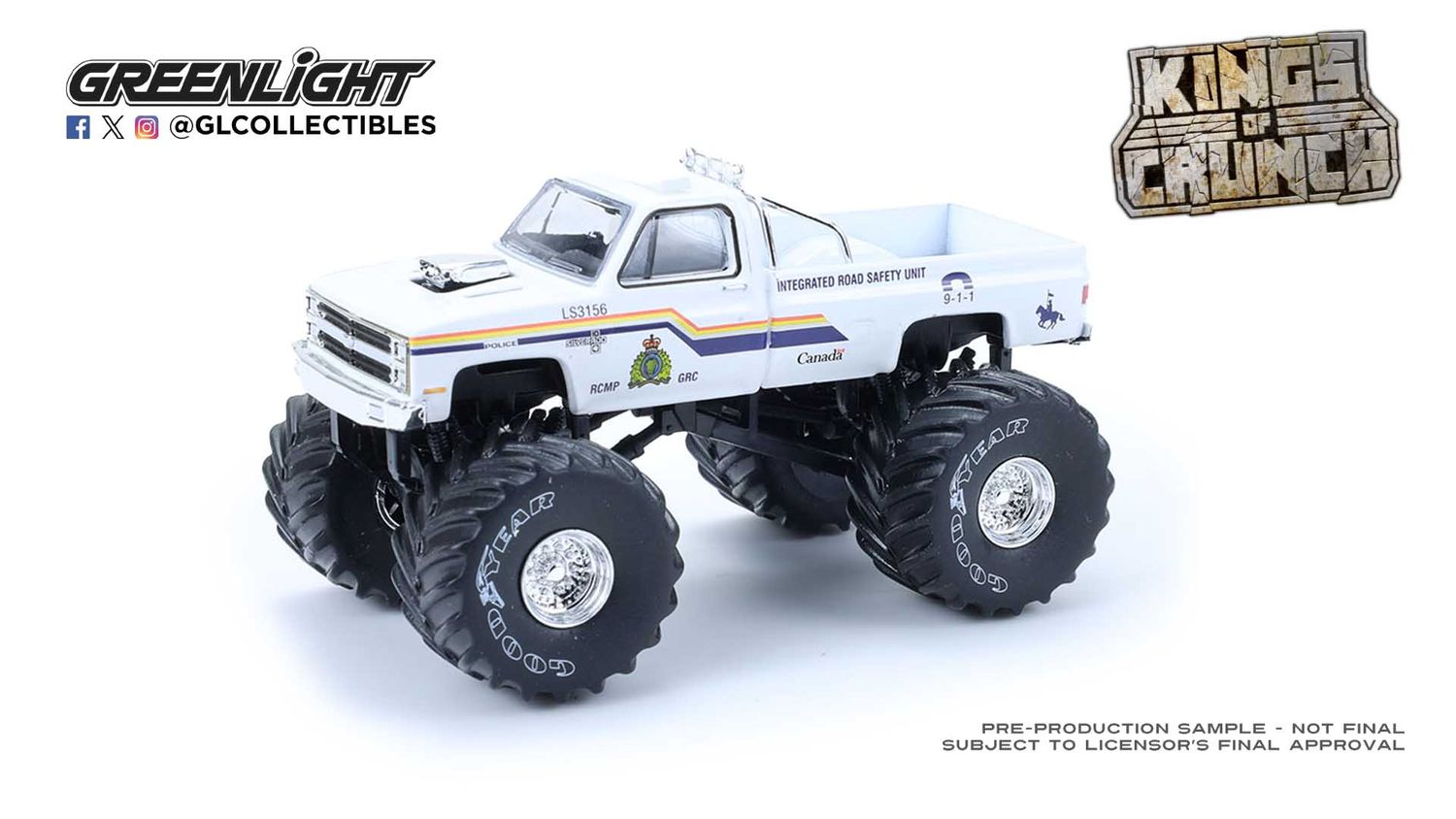 Kings of Crunch - 1/64 Royal Canadian Mounted Police 1986 Chevy Silverado Monster Truck