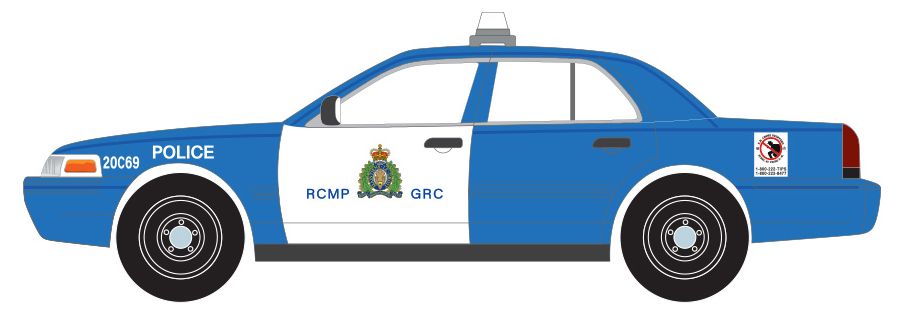 1/64 Royal Canadian Mounted Police 2008 Ford Crown Victoria Police Interceptor