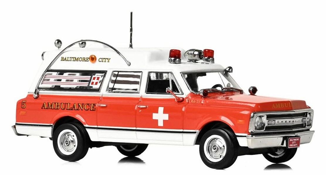 1/50 Baltimore City, MD 1969 Chevrolet C-10 Ambulance