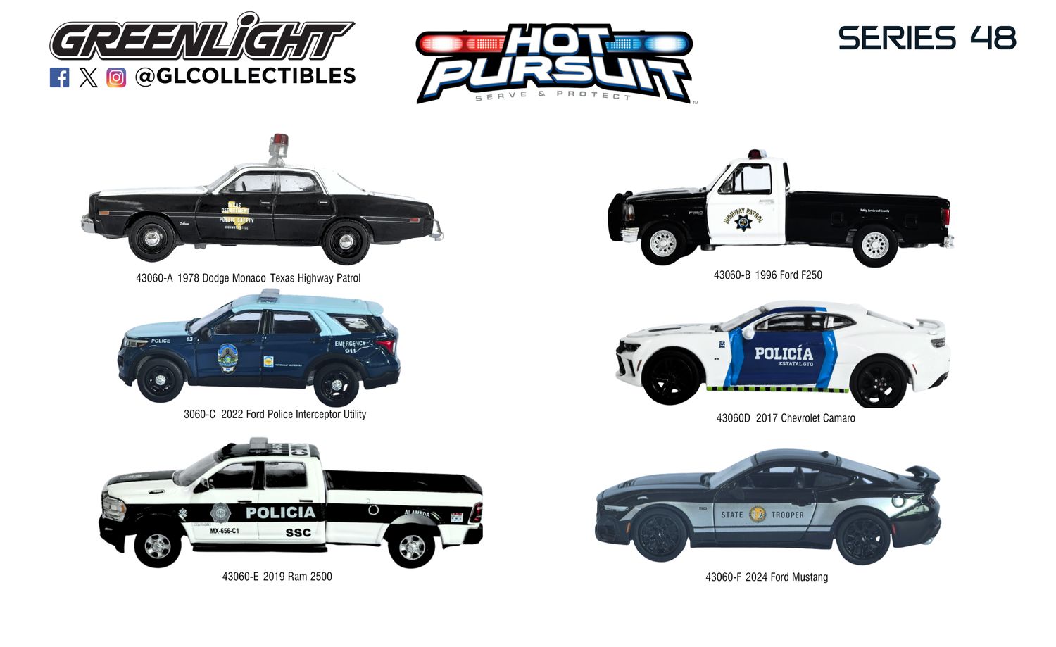 1/64 Hot Pursuit Series 48 - SET of 6