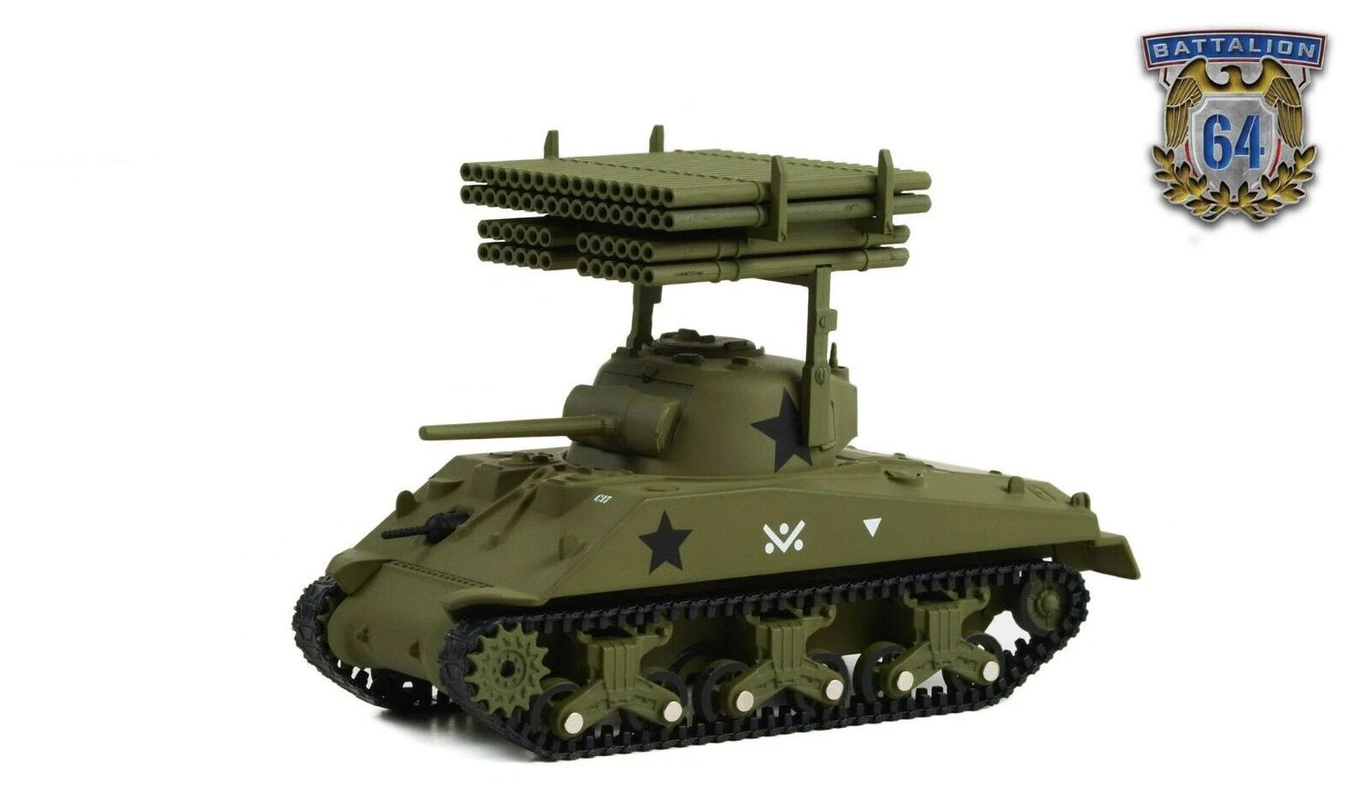 1/64 M4 Sherman Tank with T34 Calliope Rocket Launcher - USA Army World War II 1945
