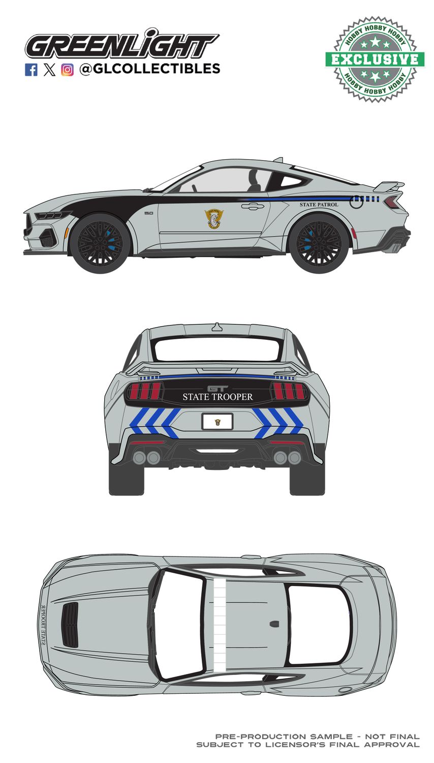 1/64 Colorado State Patrol 90th Anniversary 2024 Ford Mustang