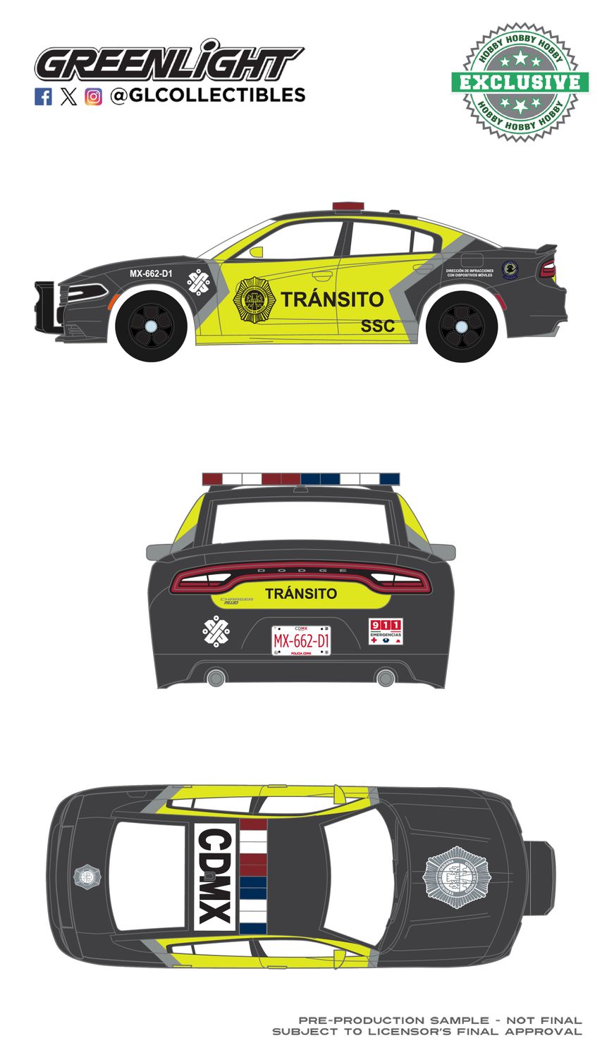 1/64 SSC Mexico City Traffic Control Police 2022 Dodge Charger