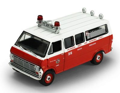 1/64 Los Angeles Fire Dept 1969 Ford Econoline Ambulance