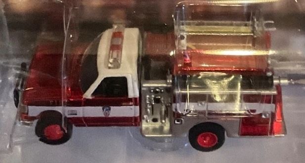 RED CHROME CHASE - 1/64 FDNY 160th Anniversary Edition 1987 Ford F-350 Mini Pumper Fire Truck