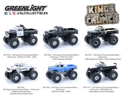1/64 Kings of Crunch Hot Pursuit Special Edition - SET of 6