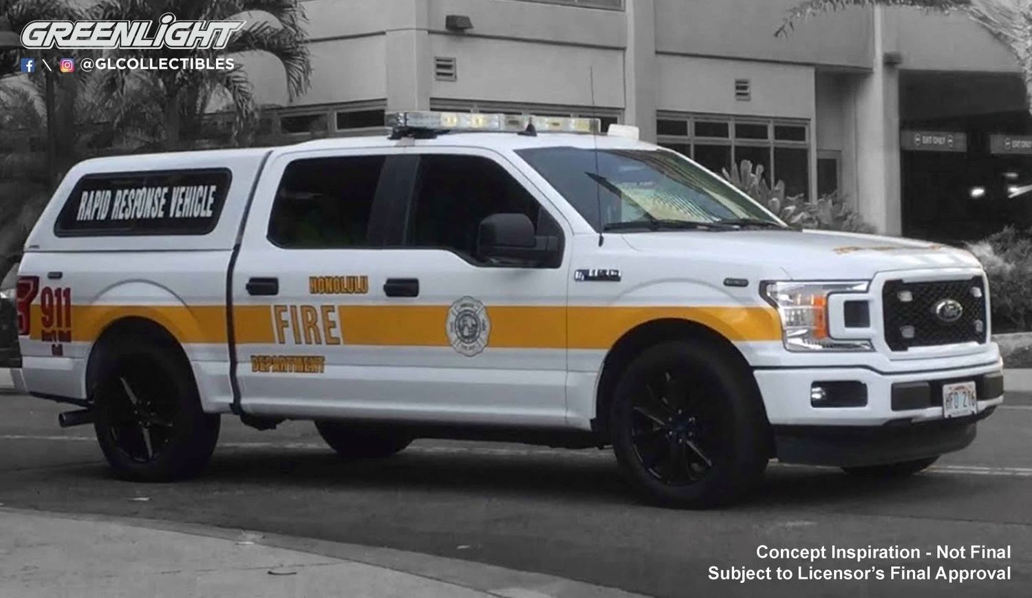 1/64 Honolulu, HI Fire Dept 2018 Ford F-150 Rapid Response Vehicle
