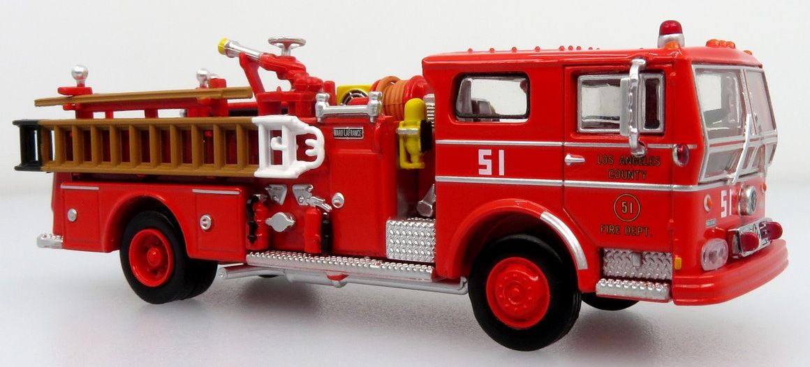 1/87 Los Angeles County Fire Dept 1973 Ward LaFrance Ambassador Fire Engine — Engine 51 as seen on &quot;EMERGENCY!&quot;- diecast metal