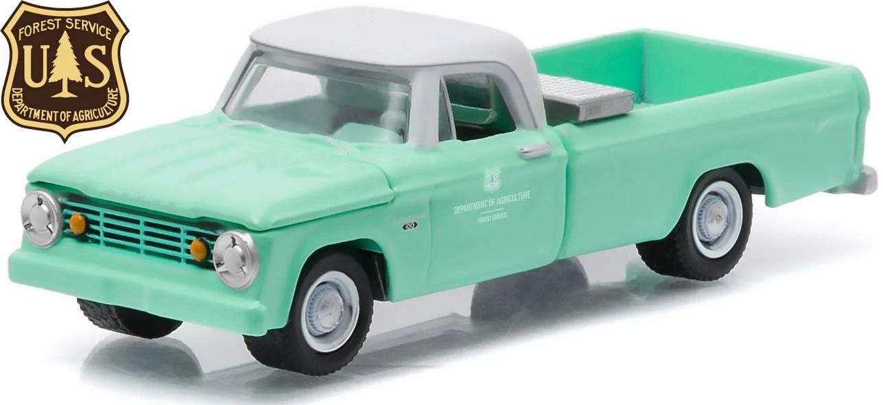 1/64 US Forest Service 1965 Dodge D-100 Sweptline Pickup