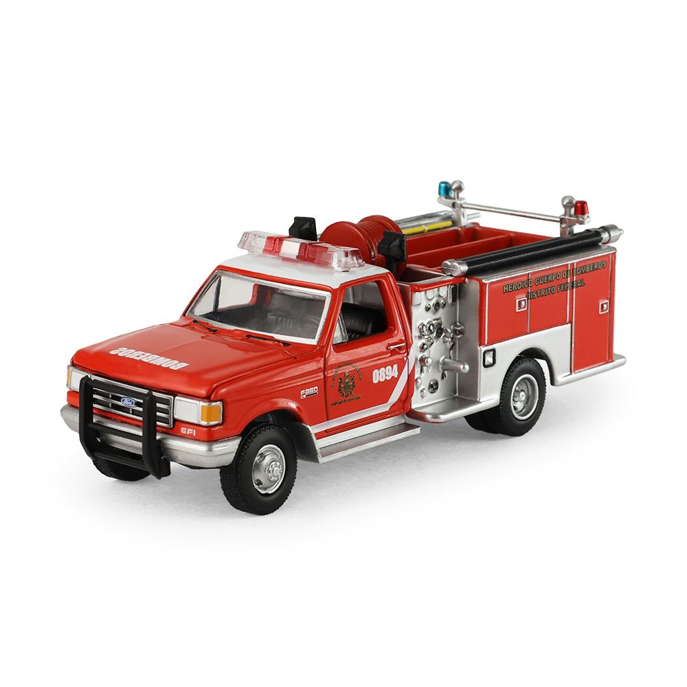 1/64 Heroico Cuerpo de Bomberos Distrito Federal, Mexico 1990 Ford F-350 Mini Pumper Fire Truck
