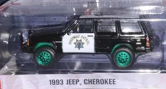 GREEN MACHINE CHASE - 1/64 California Highway Patrol 1993 Jeep Cherokee
