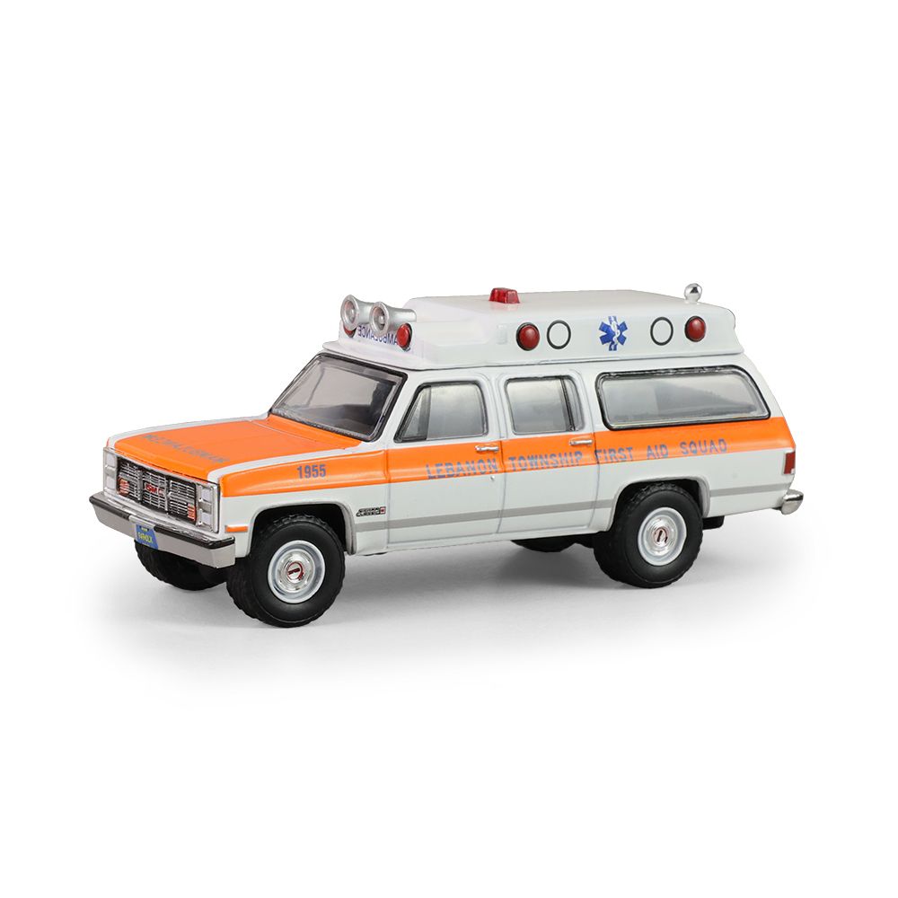 1/64 Lebanon Township, NJ First Aid Squad 1984 GMC Suburban 2500 Sierra Classic Ambulance