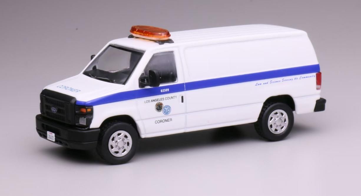1/64 Los Angeles County Coroner Ford E-350 Van (New cargo van casting without windows)