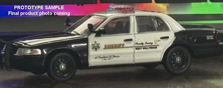 1/64 Los Angeles County Sheriff West Hollywood Ford Crown Victoria