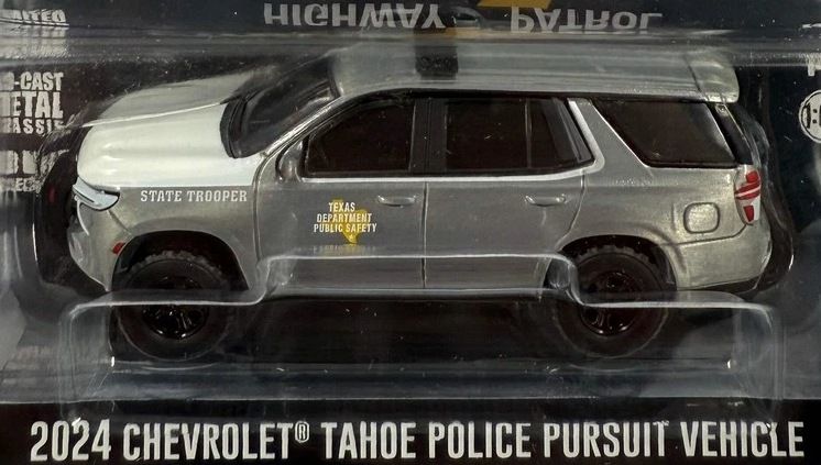 1/64 RAW METAL CHASE - Texas Department of Public Safety 2024 Chevrolet Tahoe PPV