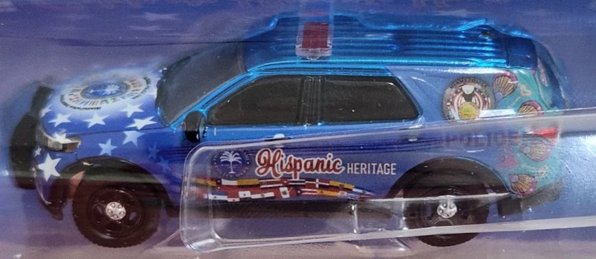 1/64 BLUE CHROME CHASE - Miami, FL Police Hispanic Heritage Month Tribute 2022 Ford Interceptor Utility