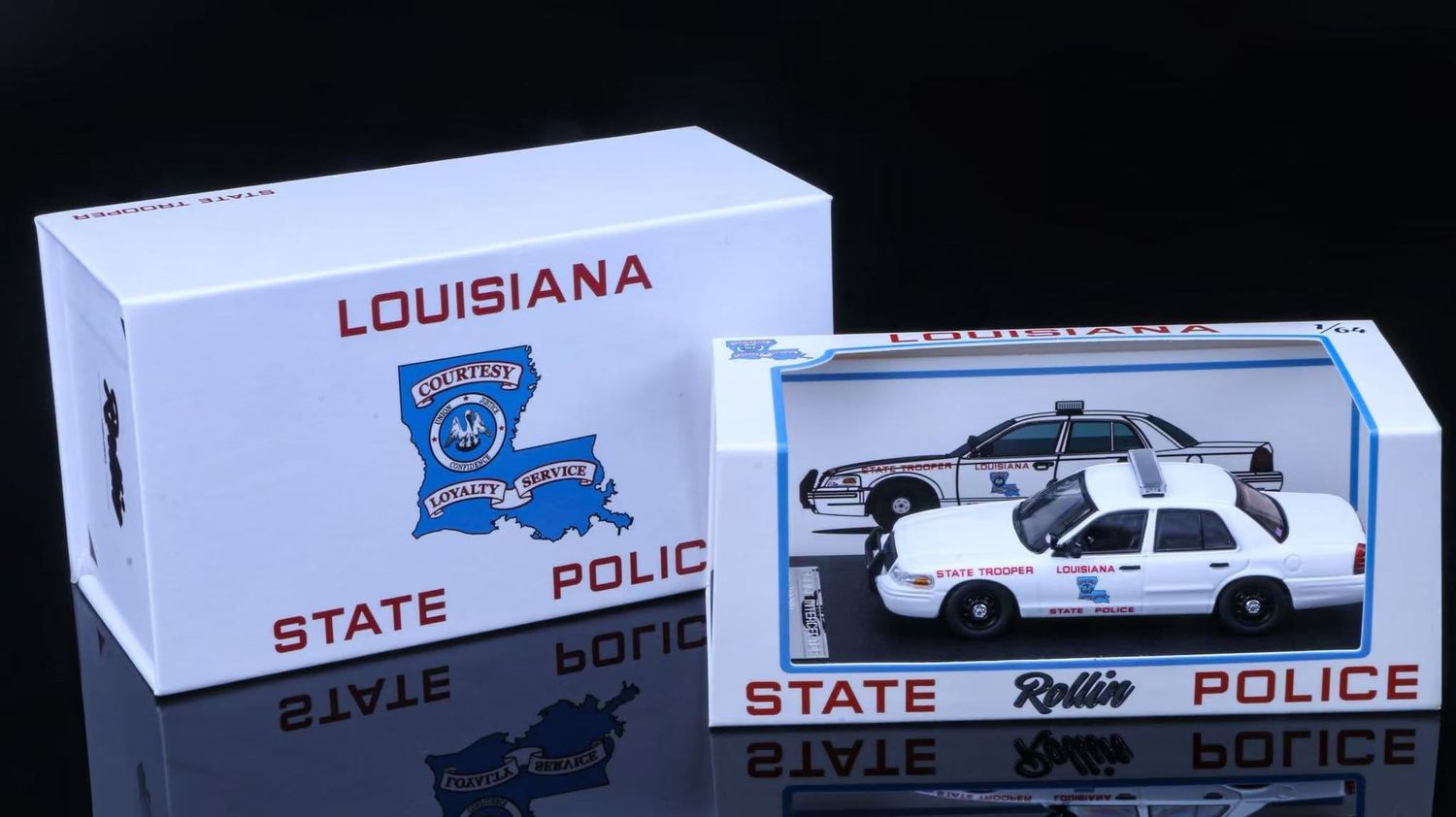 1/64 Louisiana State Police Ford Crown Victoria (with gift box)