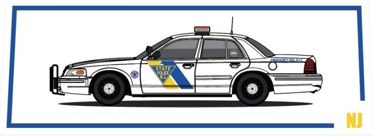 1/64 New Jersey State Police Atlantic City Expressway Ford Crown Victoria (with gift box)