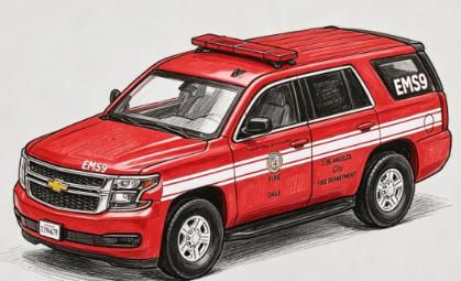 1/64 Los Angeles City Fire Department Chevy Tahoe