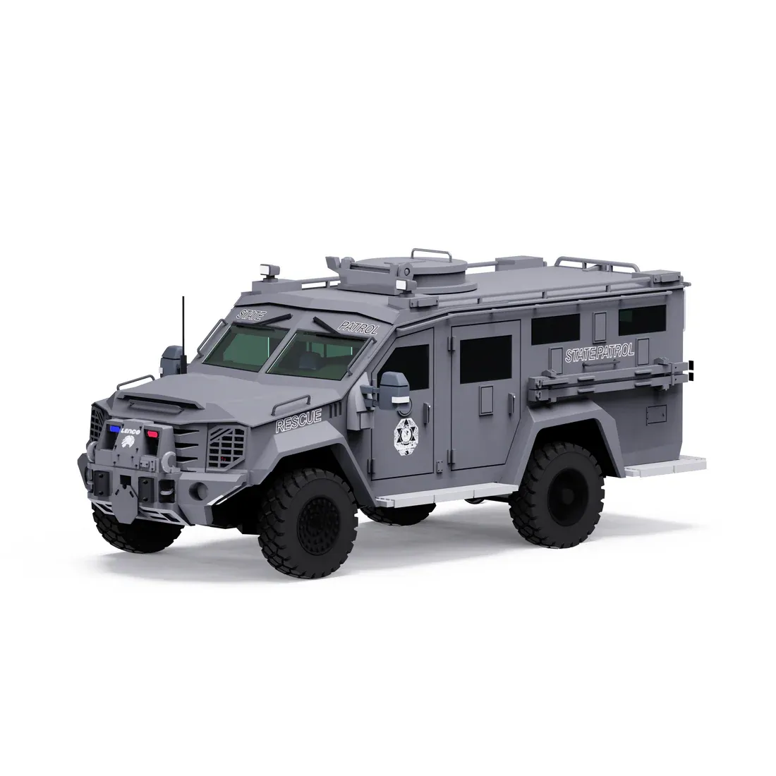 1/64 scale Washington State Patrol Bearcat G3 plus 6 metal figures