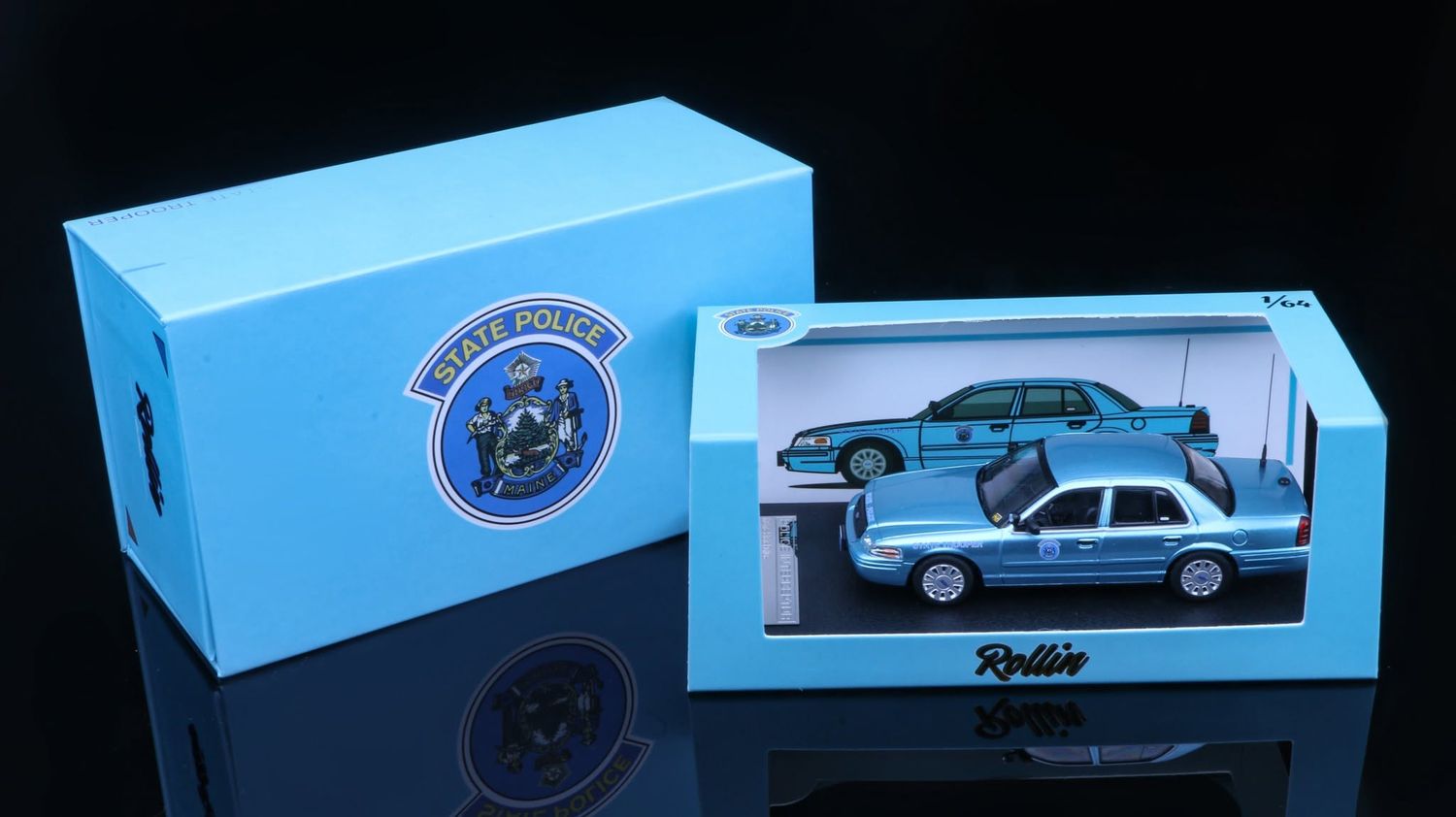 1/64 Maine State Police Ford Crown Victoria slicktop (with gift box)