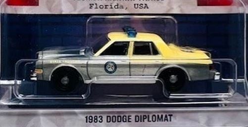 1/64 RAW METAL CHASE - Florida Highway Patrol 1983 Dodge Diplomat
