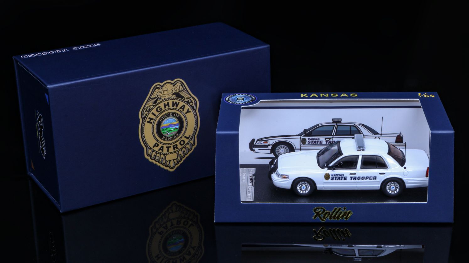 1/64 Kansas Highway Patrol Ford Crown Victoria (with gift box)