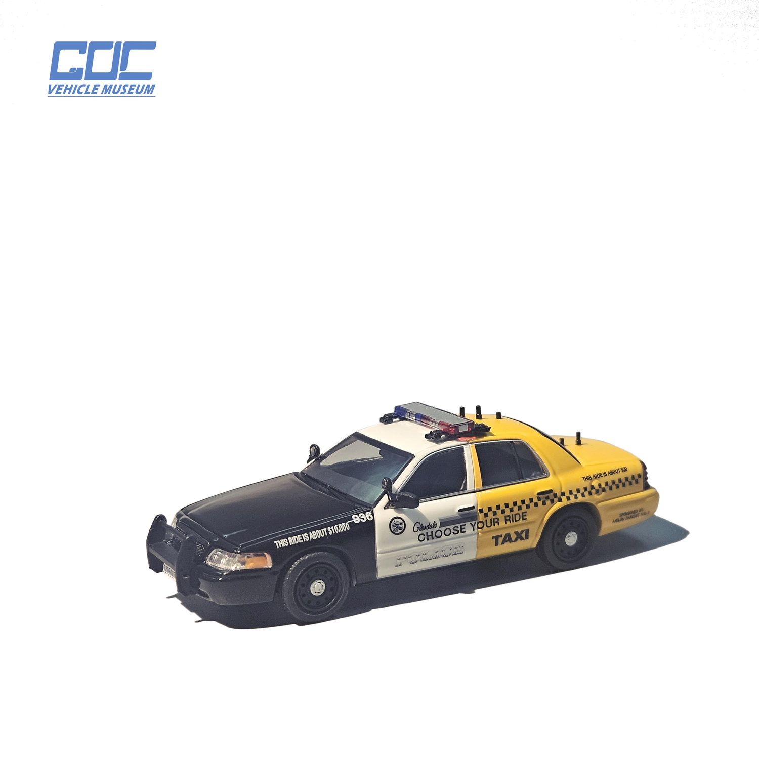 1/64 Glendale, CA Police "Choose Your Ride" DUI Awareness Ford Crown Victoria