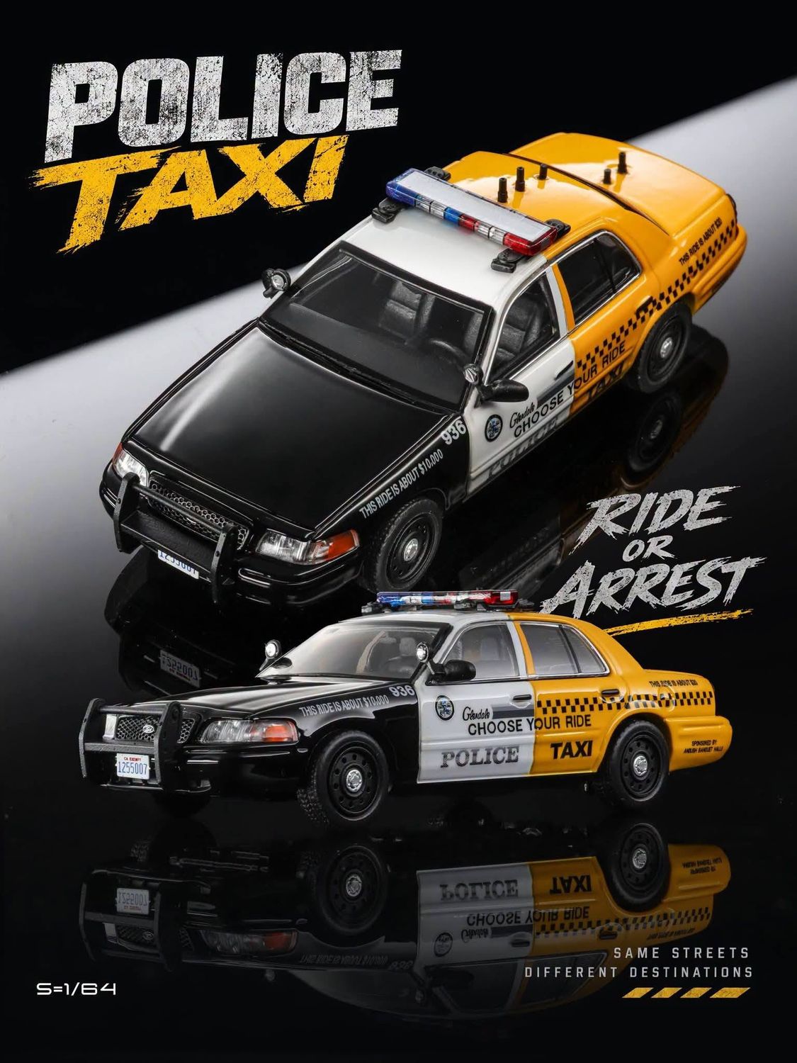 1/64 Glendale, CA Police "Choose Your Ride" DUI Awareness Ford Crown Victoria