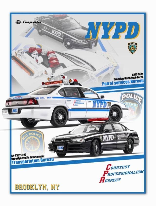 APAxpo Exclusive 1/64 NYPD Impala Set (New tooling) - see description for complete details