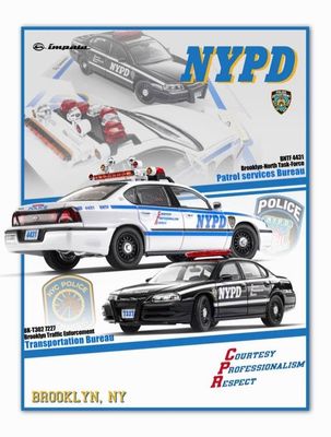 EN ROUTE TO US - PRE-ORDERS ACCEPTED SOON: APAxpo Exclusive 1/64 NYPD Impala Set (New tooling) - see description for complete details