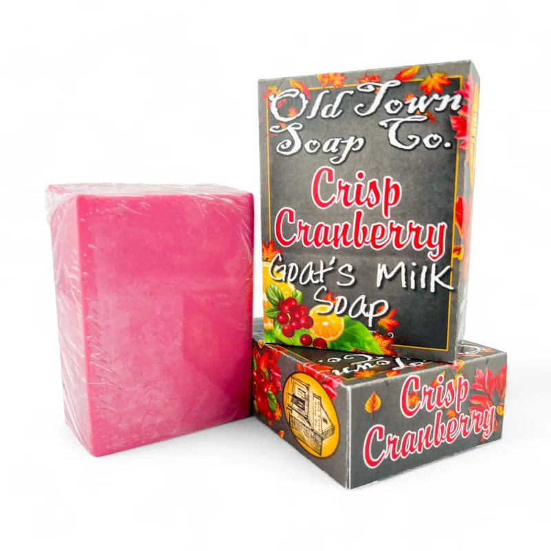 Fall Scented Goat&#39;s Milk Soaps - Crisp Cranberry