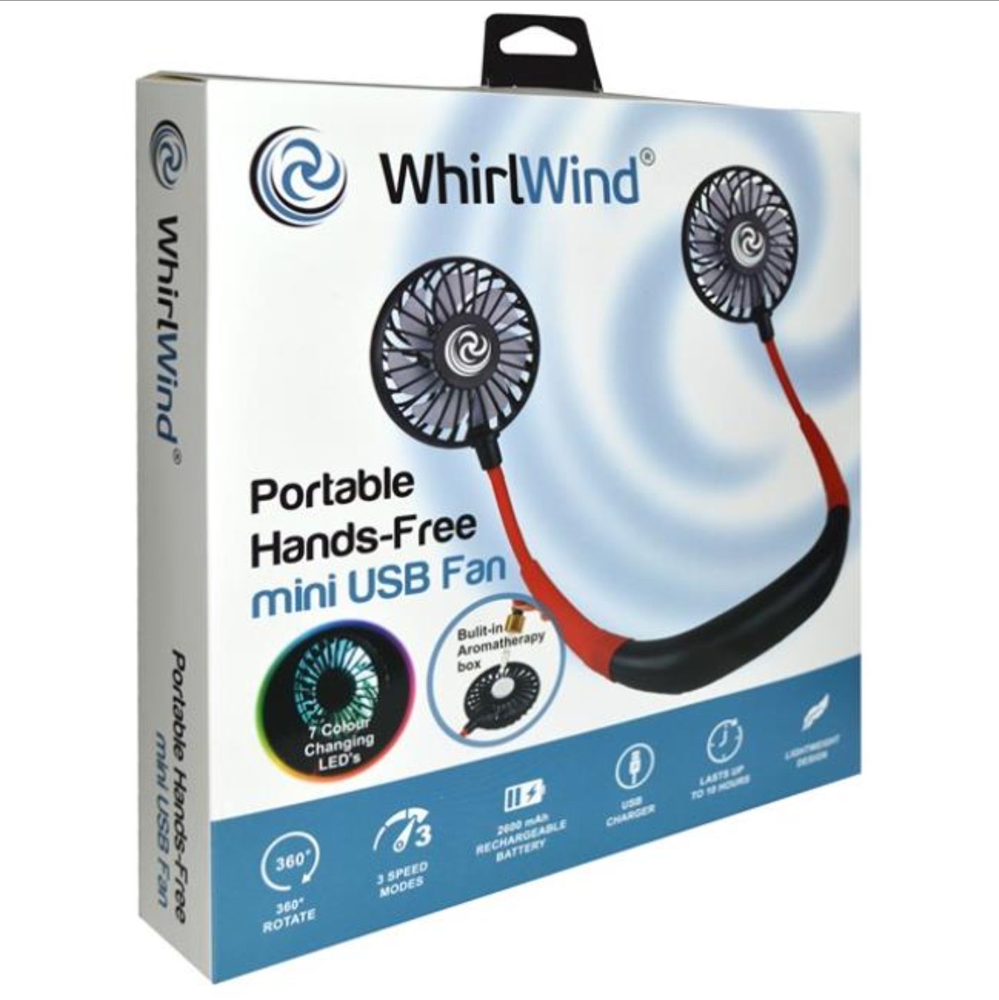 WHIRLWIND PORTABLE HANDS FREE MINI USB FAN