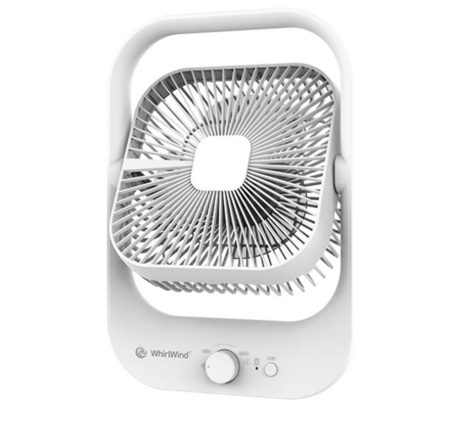 WHIRLWIND 8&quot; RECHARGEABLE 2 IN 1 LAMP &amp; DESK FAN