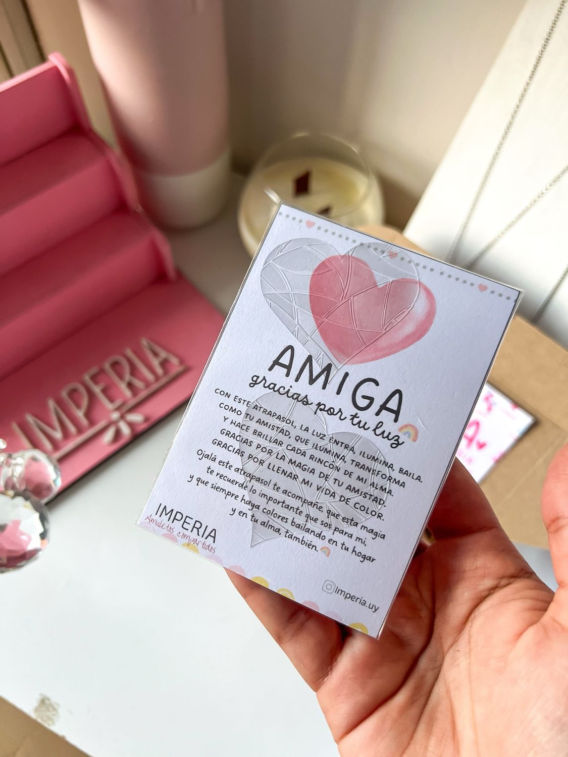 MINI CORAZONES AMIGA ATRAPASOL