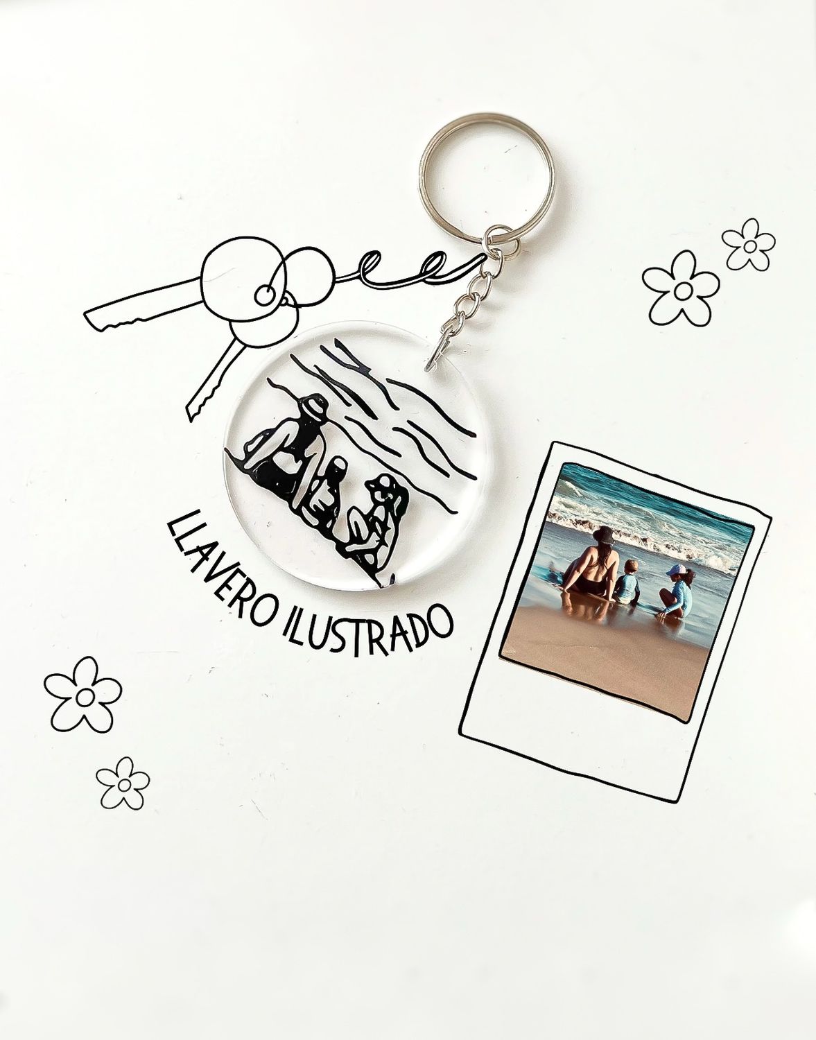 LLAVERO ILUSTRADO ACRILICO