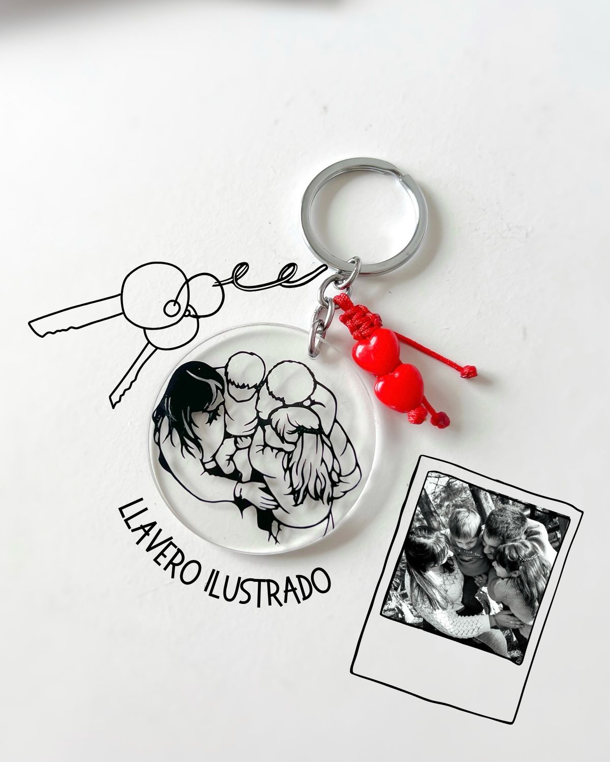 LLAVERO AMOR ILUSTRADO